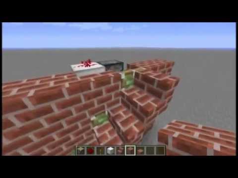 #MINECRAFT Simple Piston Hidden Stair Case TUTORIAL