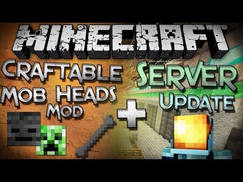 Minecraft Mod Showcase + Server Update: Craftable Mob Heads Mod!