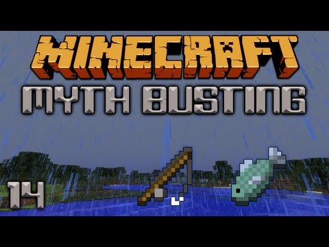 Minecraft Myth Busting 14 Fishing In The Rain