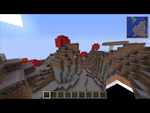 #MINECRAFT Seed - Survival Island & HUGE Mushroom Biome