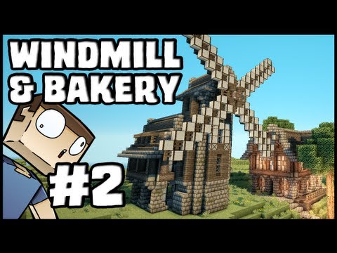 Minecraft Lets Build: Windmill & Bakery - Part 2