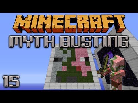 Minecraft Myth Busting 15 How Do Zombie Pigmen Become Unagressive