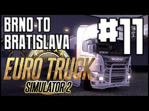 Euro Truck Simulator 2 - Brno to Bratislava - Driving at Night