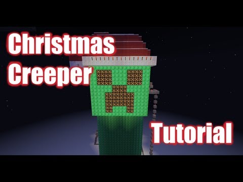 Christmas Creeper (With flashing Christmas lights & a hat!) Tutorial -- Builder's Book