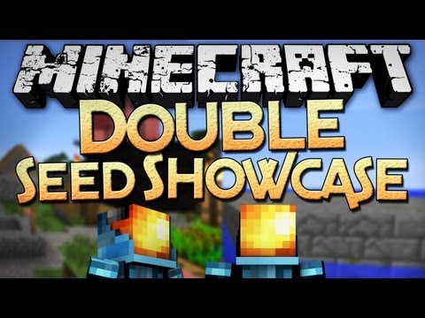 Minecraft: 1.4 Seeds - Double Seed Showcase - Smallest Stronghold EVER.