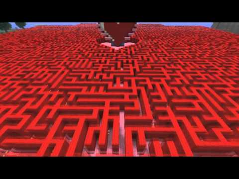 Giant Minecraft Valentines Maze!