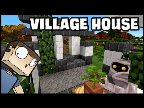 Minecraft House Tutorial: Village House ( Feed The Beast & Vanilla Minecraft )