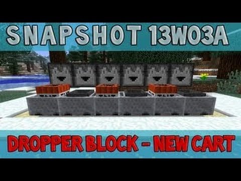 Minecraft 1.5 Update Features - Hopper Cart & Dropper Blocks