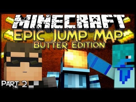 Minecraft: Epic Jump Map: Butter Edition - Part 2 - SQUID INFESTATION!