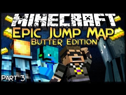 Minecraft: Epic Jump Map: Butter Edition - Part 3 - Squid BOSS!