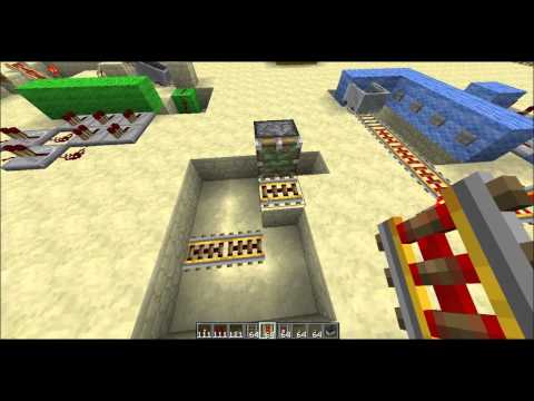 4 Destination Station Using Fence Gates and Jumping Minecarts