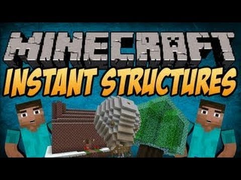 Minecraft 1.4.7 Mods | Instant Structures Mod Showcase