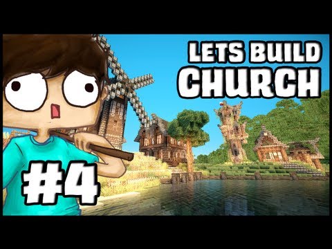 Minecraft Lets Build: Church - Part 4 - The Cemetery