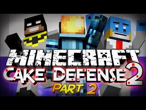Minecraft: Cake Defense 2 - Part 2 - w/ Husky and Ryan (Mini-Game)