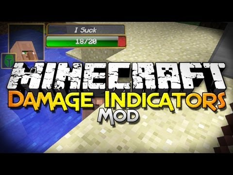 Minecraft Mod Showcase: Damage Indicators - Health Bars for Mobs!