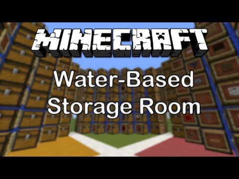 Minecraft 1.6.2: Water Based Storage Room TUTORIAL