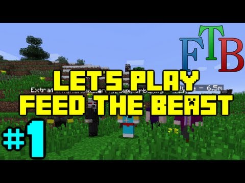 Minecraft - Feed the Beast Let's Play - Episode 1 - A ravine is a home?