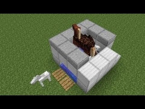 Minecraft 1.6.2: Compact 4x4 Horse Breeding Tutorial