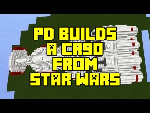 Minecraft - PD Builds a CR90 Cruiser from Star Wars