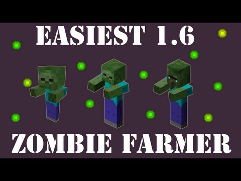Minecraft 1.6.2: Best Early Zombie Farm Tutorial