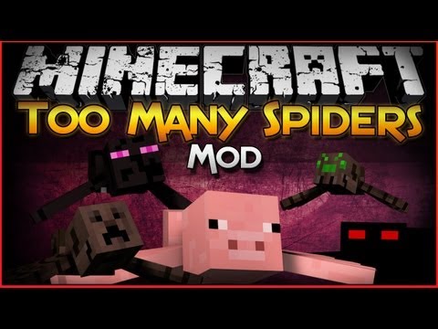 Minecraft Mod Showcase: Too Many Spiders - Tamable Spiders, Jeffrey Spiders, and More!