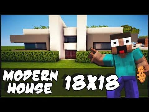 Minecraft Lets Build: Small Modern House 18x18 Lot