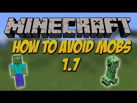 Minecraft 1.7 Trick -- How to hide from mobs (Minecraft Tips)