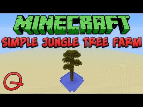 Minecraft: Simple Jungle Tree Farm (Quick) Tutorial