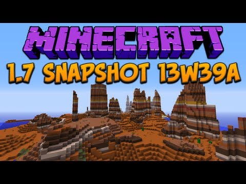 Minecraft 1.7: Snapshot 13w39a Red Sand & Command Block Minecarts