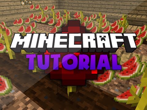 Minecraft Tutorial: Basic Piston Melon Farm!