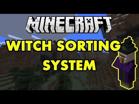 Minecraft 1.7.2: Witch Sorting System Concept (For Mob Farms)