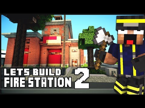 Minecraft Lets Build: SimCity Fire Station - Part 2