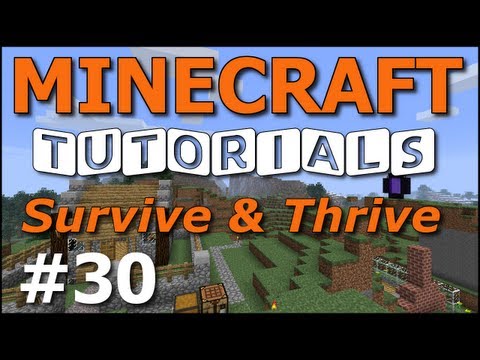 Minecraft Tutorials - E30 Patio and Wharf (Survive and Thrive II)