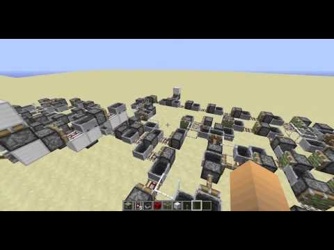 Minecraft Computer: Made with Mine Carts, Rails and Pistons!