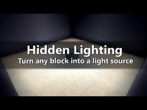 ANY BLOCK INTO HIDDEN LIGHTING WITHOUT MODS!!