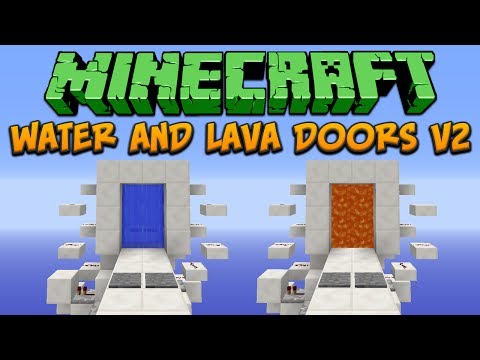 Minecraft: Water And Lava Doors V2 Tutorial
