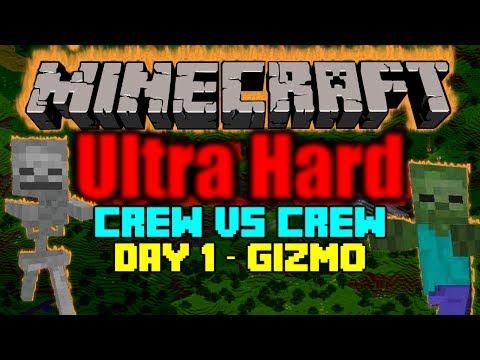 Minecraft - UHC - Crew vs Crew - Day 2 - Gizmo