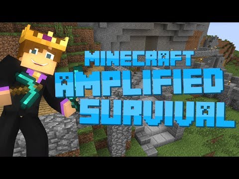 Minecraft: Amplified Survival #2 - EPIC MOUNTAIN ENTRANCE!