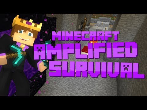 Minecraft: Amplified Survival #3 - OBSIDIAN GENERATOR!