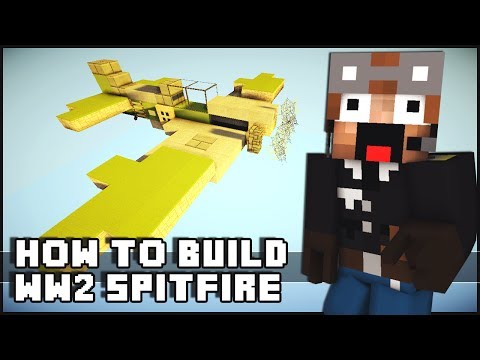 Minecraft Vehicle Tutorial - WW2 Spitfire Fighter Plane
