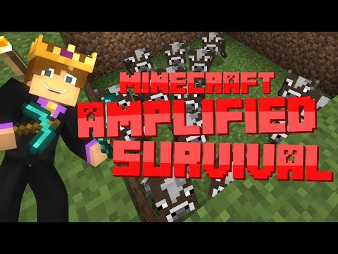 Minecraft: Amplified Survival #4 - ENCHANTMENT TABLE!