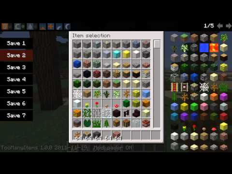 Minecraft: Too Many Items Mod for 1.0.0 - In-Game Inventory Editor!