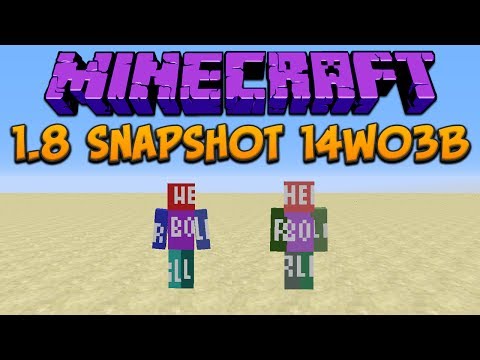 Minecraft 1.8 Snapshot 14w03b: New Skin Feature, Clone & Fill Commands