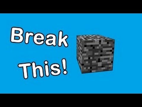 Minecraft 1.7.5: How to break Bedrock (Break Vertically Down)