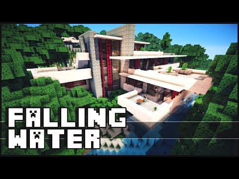 Minecraft - Falling Water House (Frank Lloyd Wright) + Download