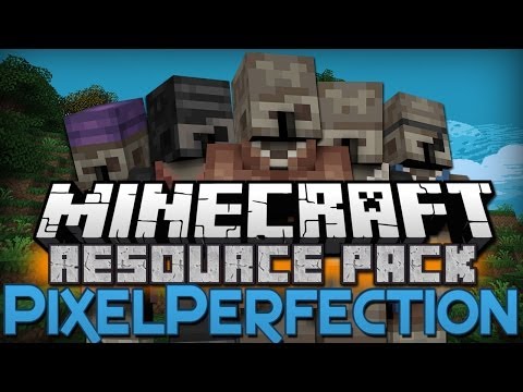 Minecraft: ROBOT VILLAGERS!? - Pixel Perfection (Resource Pack Review)