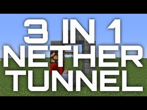 Fast Travel 3 in 1 Tunnel Concept - Minecraft 1.7.9 Tutorial