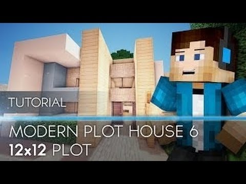 Minecraft Modern House 12x12 Plot Tutorial
