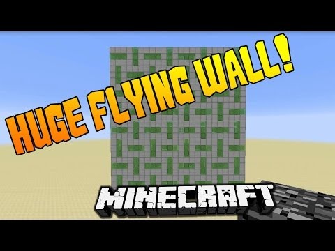 Minecraft HUGE FLYING WALL [Slime Block Flying Machine]