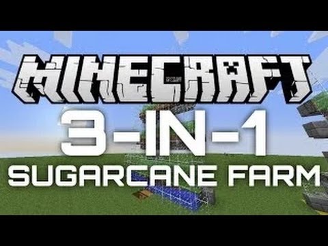 Minecraft 1.8: 3-in-1 Sugarcane Farm [LOSSLESS, CHEAP, EFFICENT]